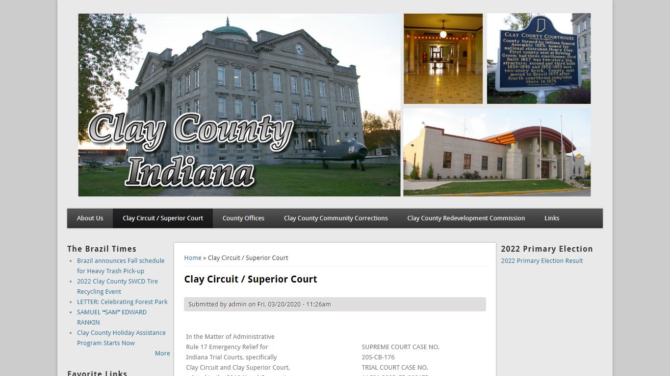 Clay Circuit / Superior Court | Clay County Indiana